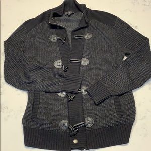Cable-knit Cardigan Sweater Black.